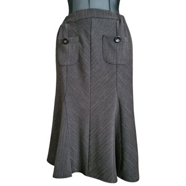 Vintage Manadour pinstripe midi skirt with pockets