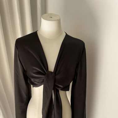 Satin Top Black