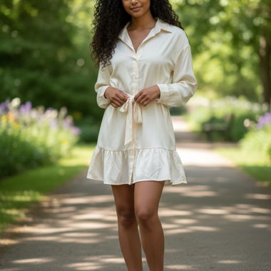 Robe chemise ZARA crème XS