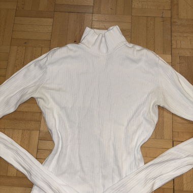 Maglia collo alto corta bianca Brandy Melville