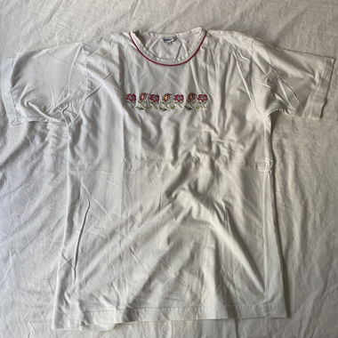 T-shirt Ricamato Bianco Vintage