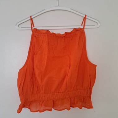 Gina Tricot orangenes Crop-Top