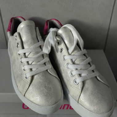 Graceland Sneaker Perlweiss mit Pink Animaldruck