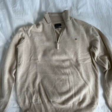 Maglione Gant in lana d'agnello con mezza zip