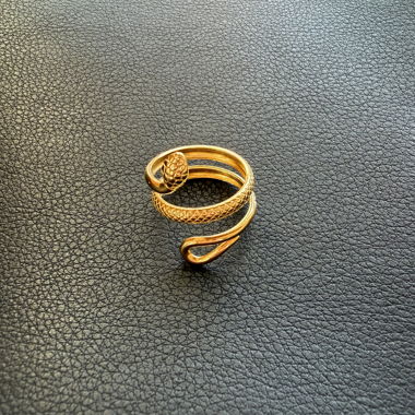 Bague en plaqué or 18 carats en forme de serpent