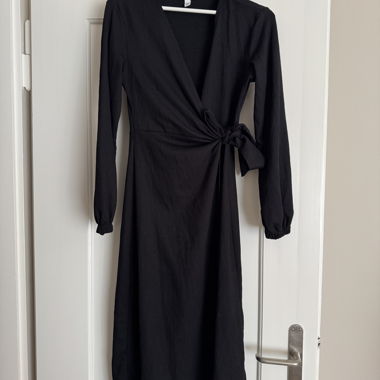 Black wrap dress H&M, size S