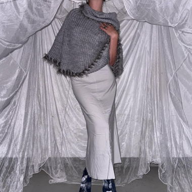 Strick Poncho 