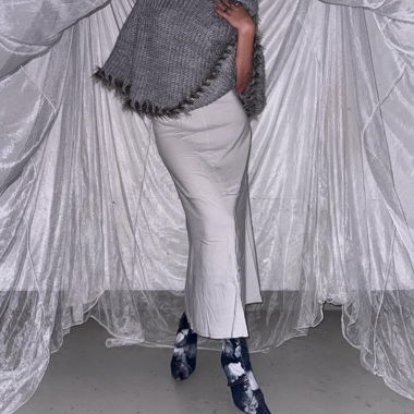 Strick Poncho 
