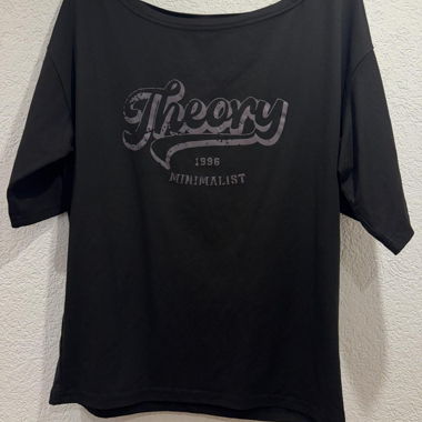T-shirt oversize noir «Theory»