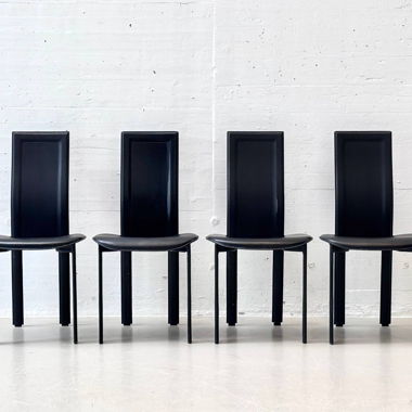 Set di 4 sedie da pranzo di Cattelan Italia, anni 1980