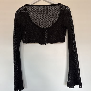 Paréo de maillot noir perforé