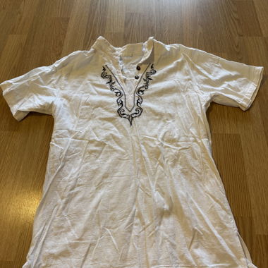Chemise en coton blanc avec broderie – taille M
