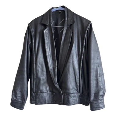 Black leather jacket