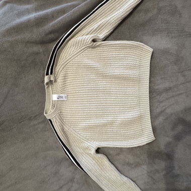 Pull en maille beige