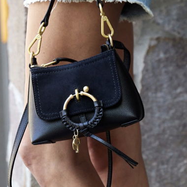 Borsa mini a tracolla nera