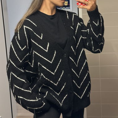 Schwarze MANGO Strick-Cardigan