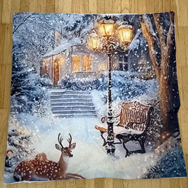 Winter Landscape Decorative Cushion