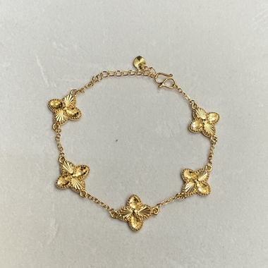 Bracelet trèfle plaqué or 18 K