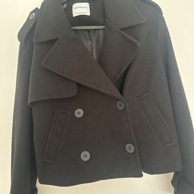 Cappotto in lana Bershka nero