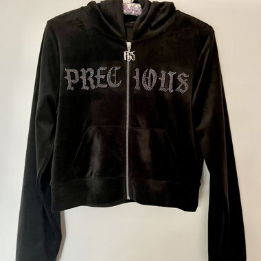 Veste courte noire en tissu