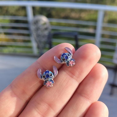 Stich flower blumen ohrringe earrings disney