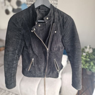 Echtleder Jacke Schwarz – Damen Gr. 38