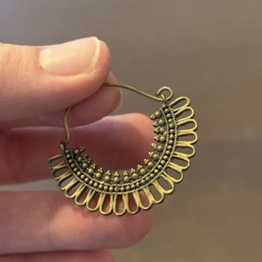 Orientalische Metall-Ohrringe gold-/ bronzefarben