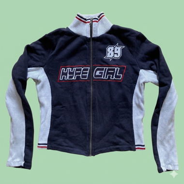 Veste-sweat zippée Subdued – “HYPE GIRL” Y2K