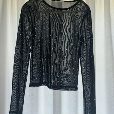 Mesh top mit Brillanten