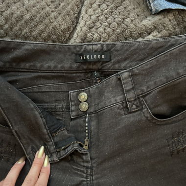 Dunkel Braune Schlaghosen Jeans