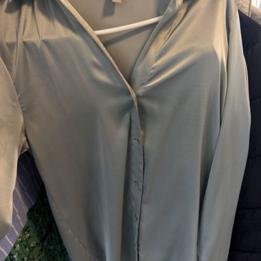 H&M satinbluse in Mintgrün XS