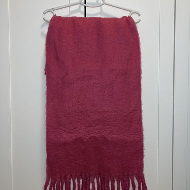 Long pink scarf