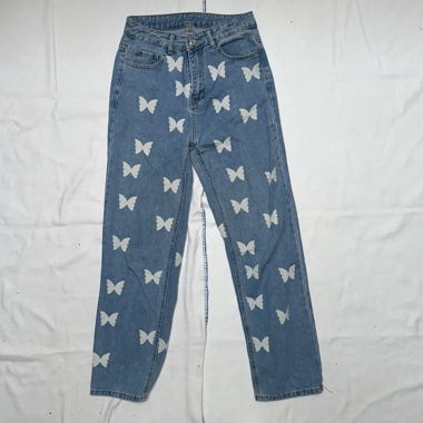 Jeans with butterfly print