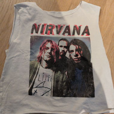 Crop top blanc Nirvana