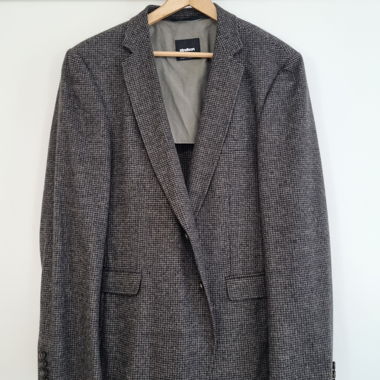 Blazer en laine mélangée Strellson marron/gris micro-carreaux