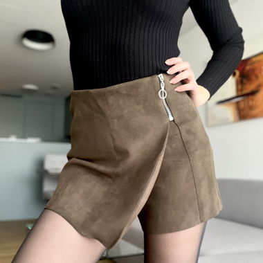 Skort verde-marrone