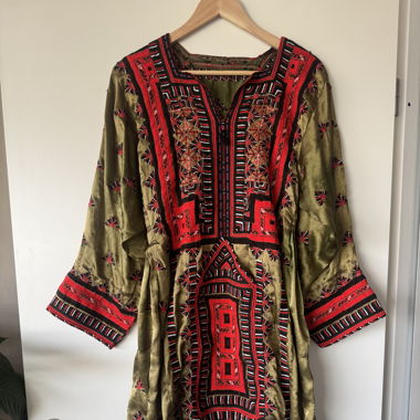 Afghanisches Vintage Kuchi Kleid S/M