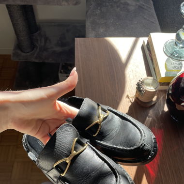 Next Loafer Schwarz, gold Detail