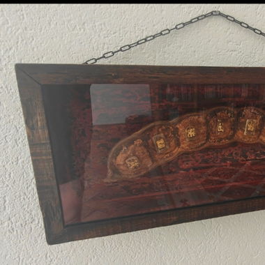 Teca in legno con baccello fagiolo