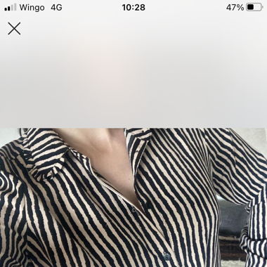 Camicia a Righe Beige e Nera