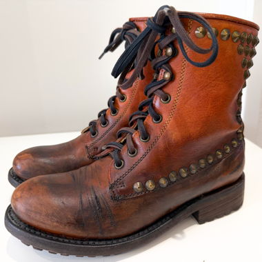 ASH Studded Leather Boots Sz. 38 Biker Boots Studs