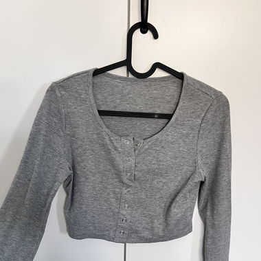 Graues Crop Top
