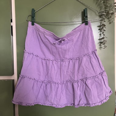 garnet hill tiered lilac, purple skirt