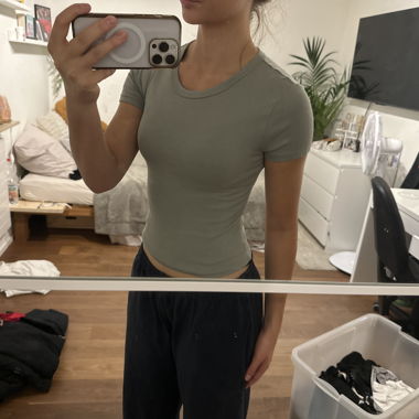 Graues Slim Fit T-Shirt