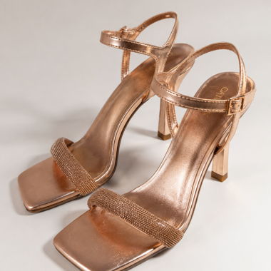 Gold Rhinestone Sandals