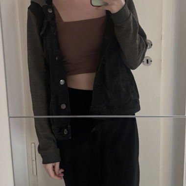 Veste en jean noire