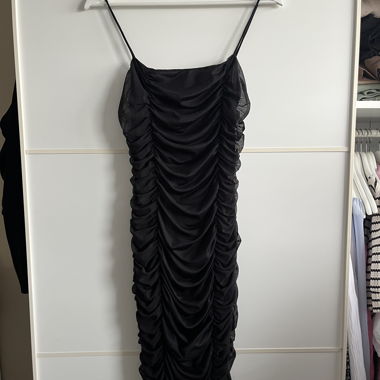 Black Ruched Dress