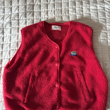 American Vintage Hoktown gilet in pile rosso