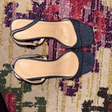 Sandales à talon en jean