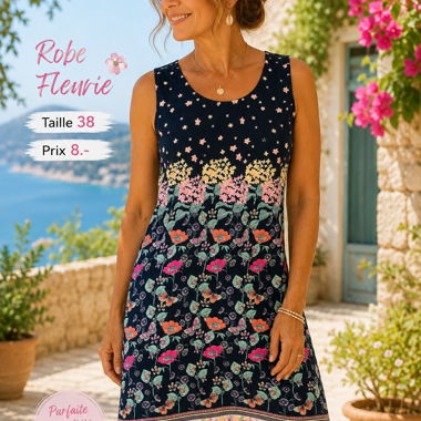 Sleeveless Floral Dress